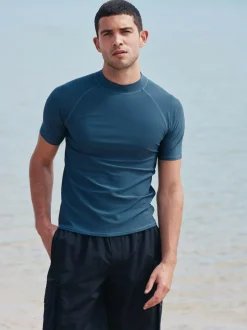 Next Active Short Sleeve Rash Vest Slate Grey Outlet