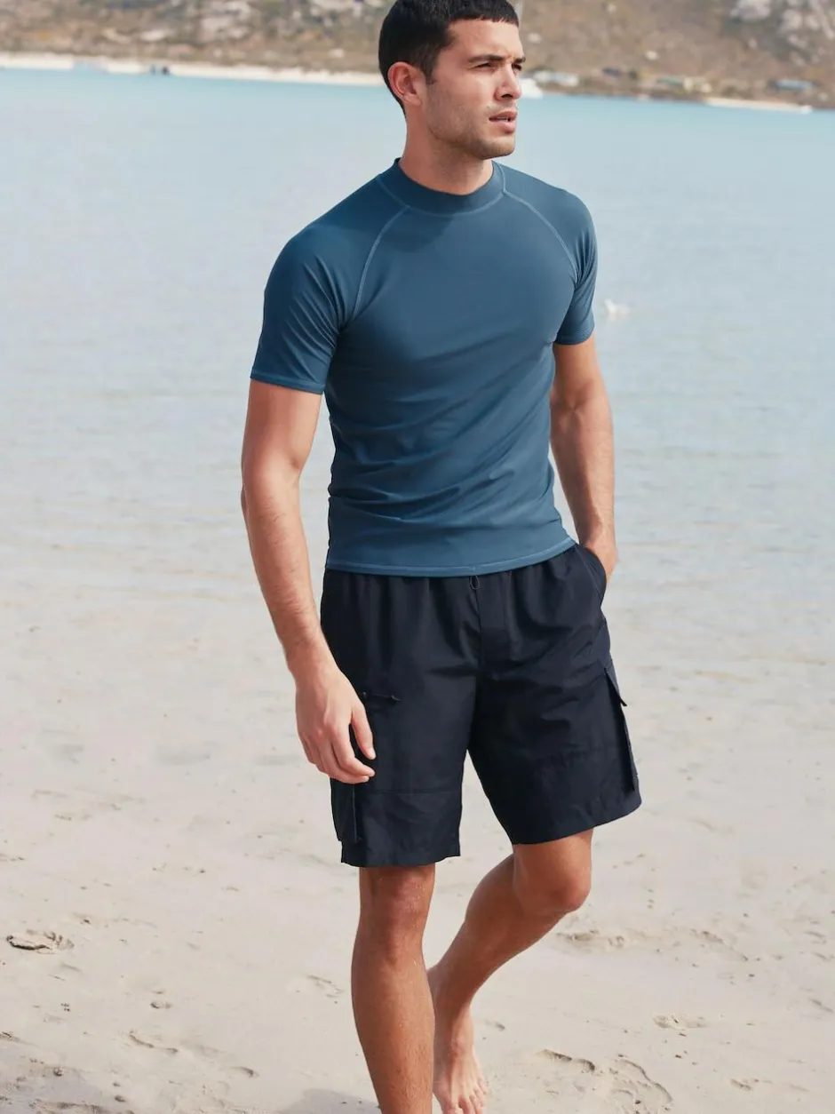 Next Active Short Sleeve Rash Vest Slate Grey Outlet