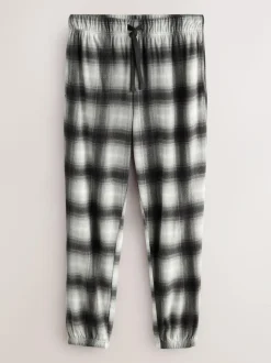 Next Slate Grey Check Motionflex Textured Cosy Long Sleeve Pyjamas Set Best