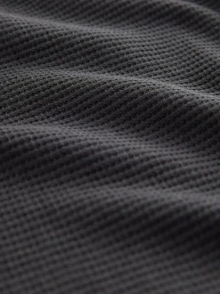 Next Slate Grey Check Motionflex Textured Cosy Long Sleeve Pyjamas Set Best