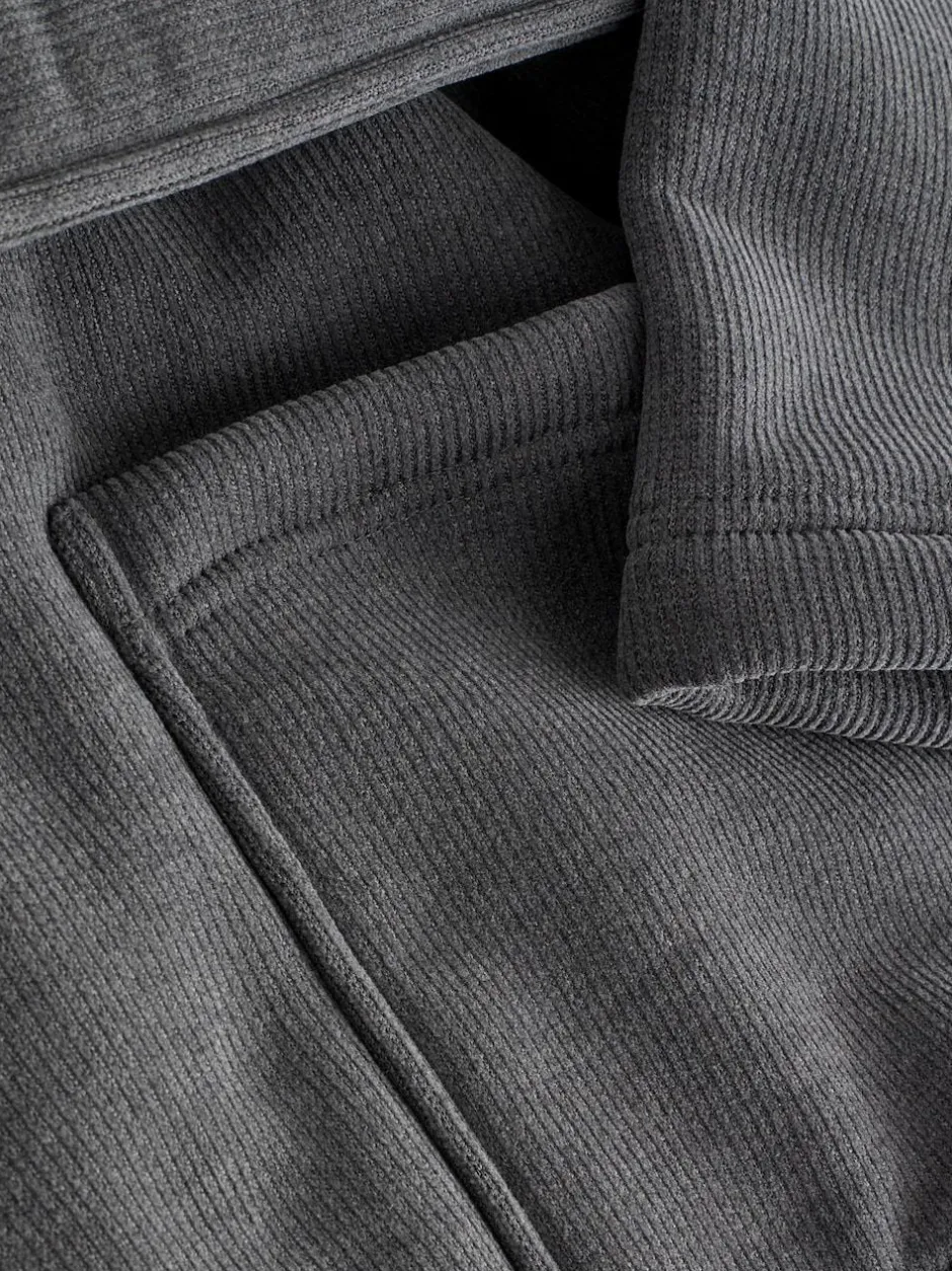 Next Corded Textured Dressing Gown Slate Grey Best
