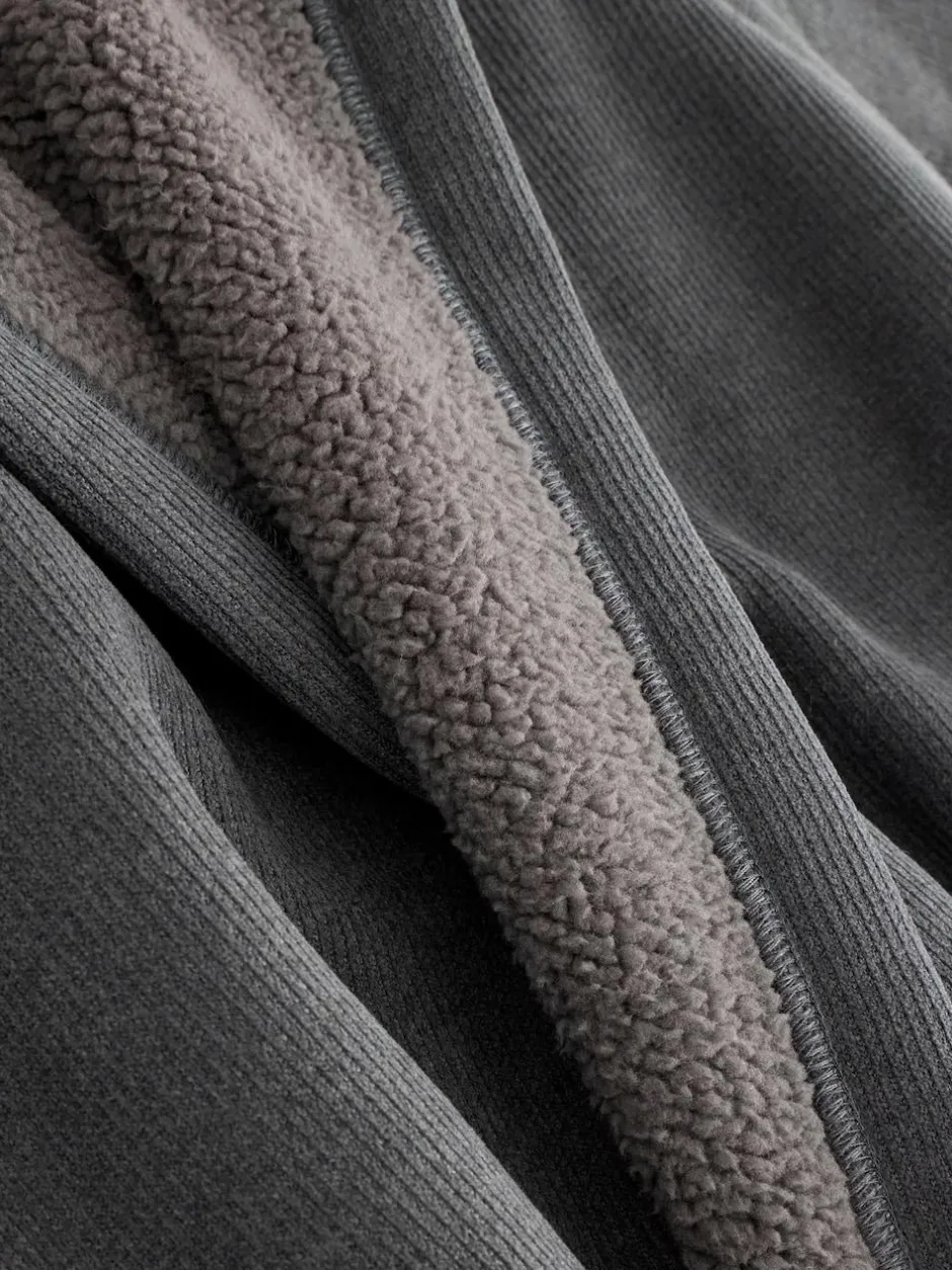 Next Corded Textured Dressing Gown Slate Grey Best