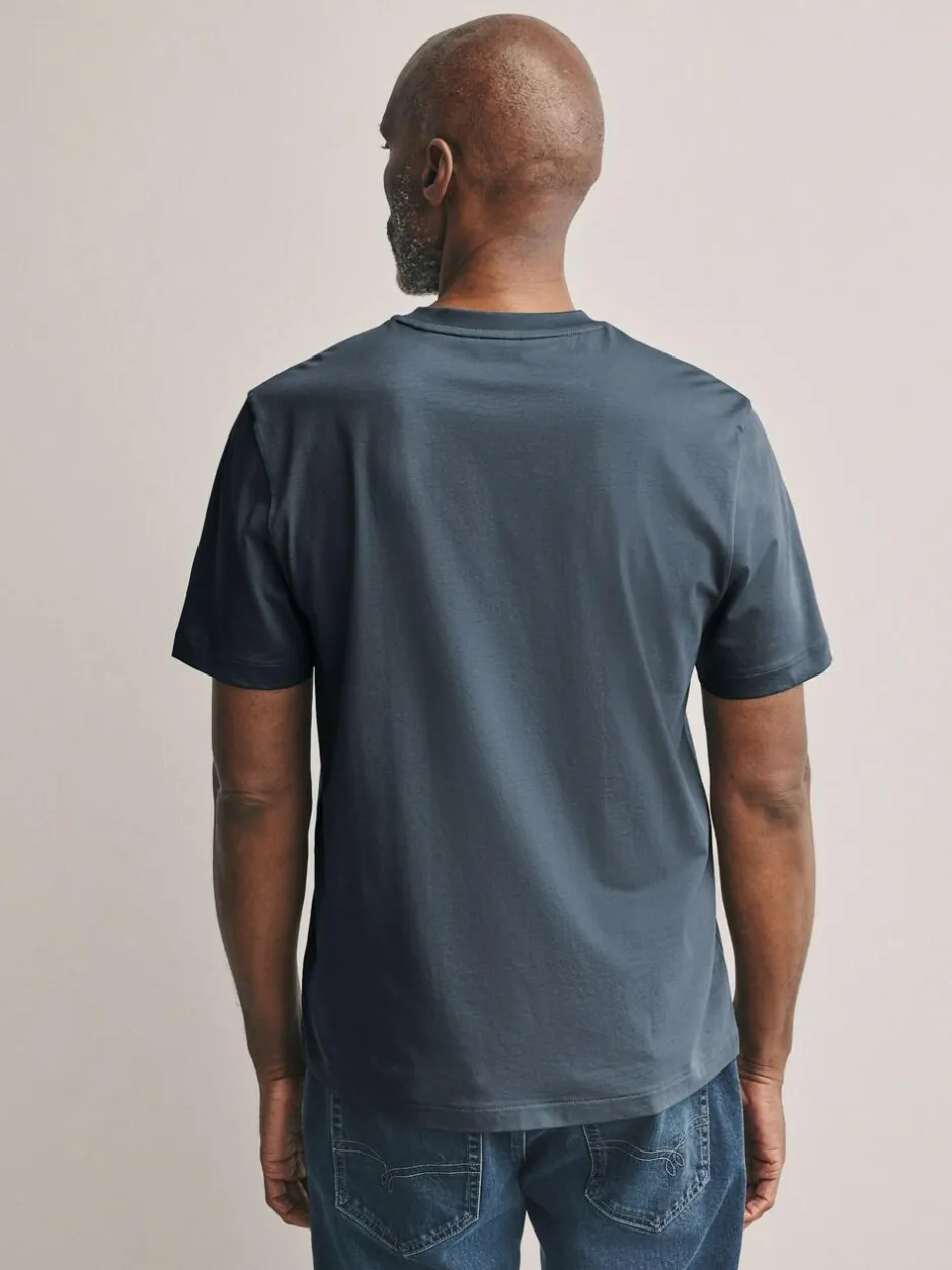 Next Slate Grey Regular Fit Signature SUPIMA® Cotton Crew Neck T-Shirt Online