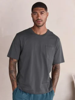 Next Slate Grey Short Sleeve Jersey Pyjamas Set New