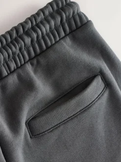 Next Slate Grey Straight Fit Relaxed Fit Brushback Heavyweight Joggers Outlet