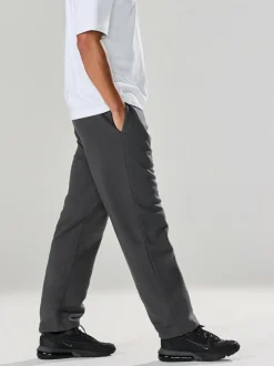 Next Slate Grey Straight Fit Relaxed Fit Brushback Heavyweight Joggers Outlet