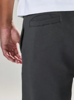 Next Slate Grey Straight Fit Relaxed Fit Brushback Heavyweight Joggers Outlet