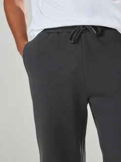 Next Slate Grey Straight Fit Relaxed Fit Brushback Heavyweight Joggers Outlet