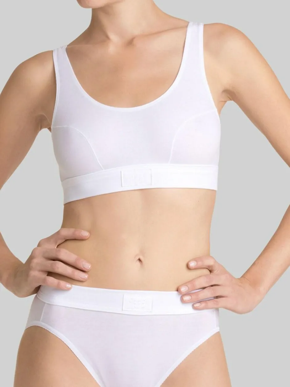 Sloggi Double Comfort Top Non Wired Bra White New