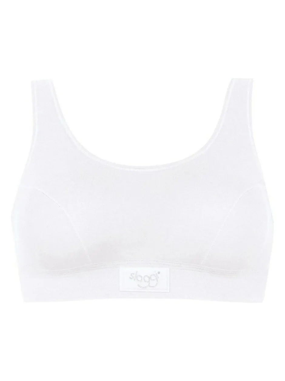 Sloggi Double Comfort Top Non Wired Bra White New