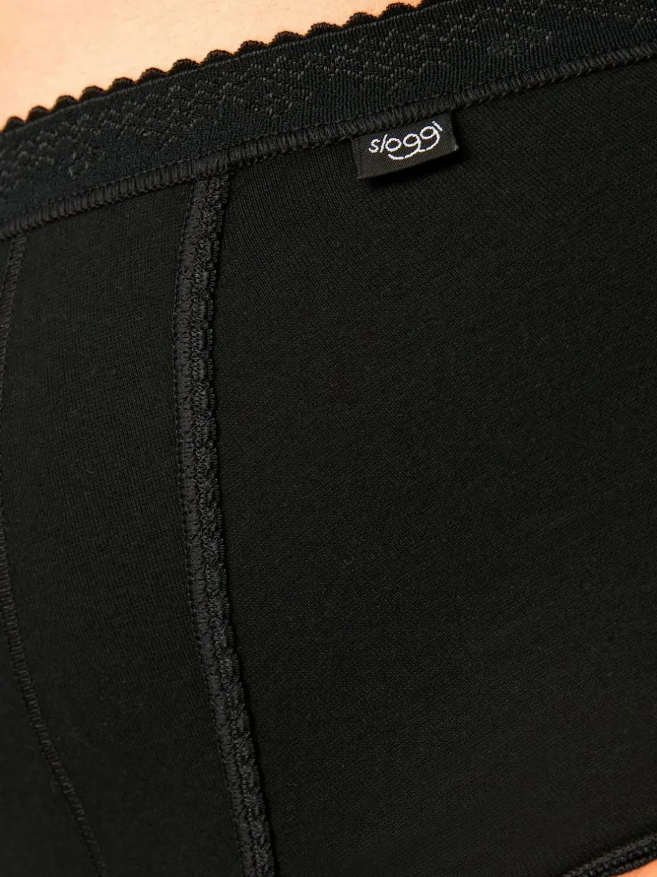 Sloggi Tummy Control 2 Pack Knickers Black Best