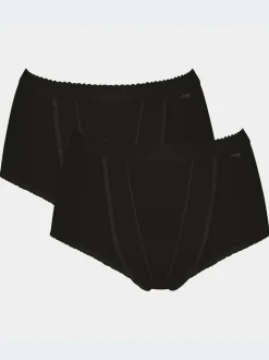 Sloggi Tummy Control 2 Pack Knickers Black Best
