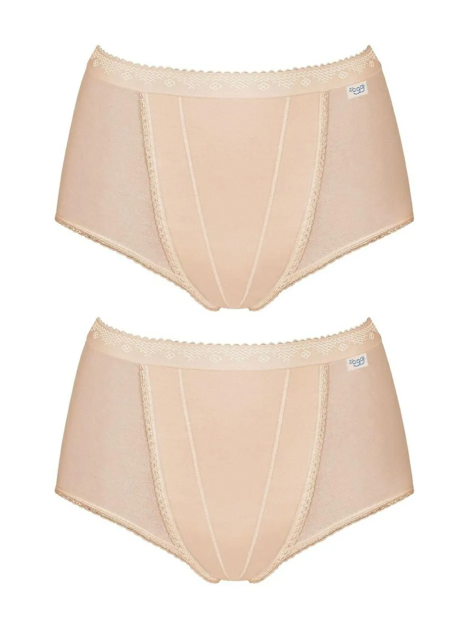 Sloggi Tummy Control 2 Pack Knickers Nude Sale