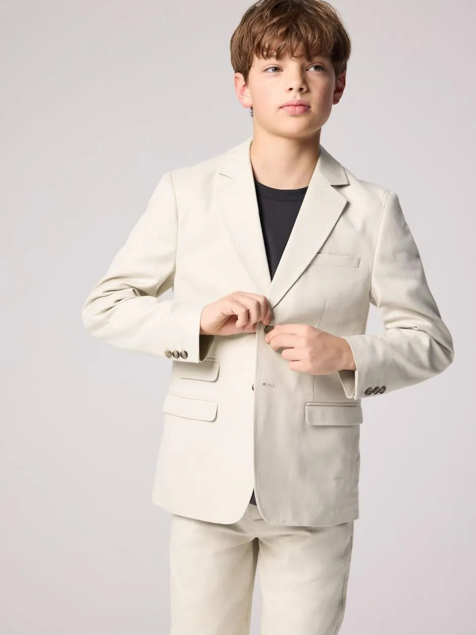 smALLSAINTS Beige Boys Relaxed Fit Sainte Suit Jacket