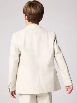 smALLSAINTS Beige Boys Relaxed Fit Sainte Suit Jacket