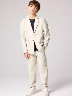 smALLSAINTS Beige Boys Relaxed Fit Sainte Suit Jacket