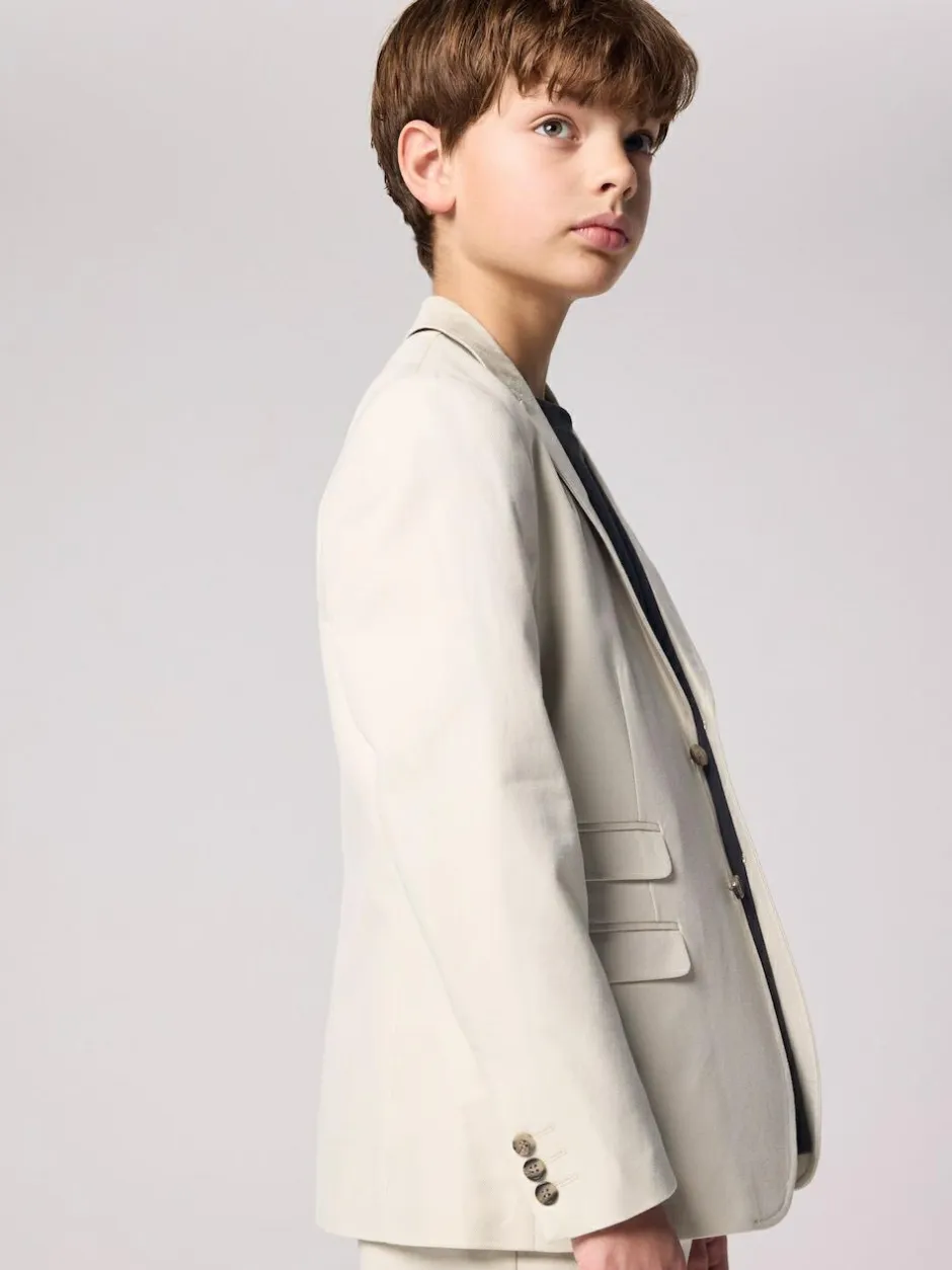 smALLSAINTS Beige Boys Relaxed Fit Sainte Suit Jacket