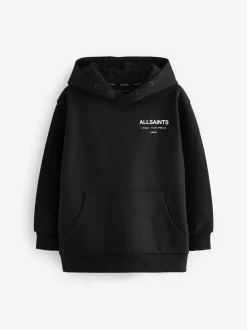 smALLSAINTS Black Oversized Underground Pullover Hoodie Online
