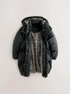 smALLSAINTS Black Ruched Longline Padded Coat Sale