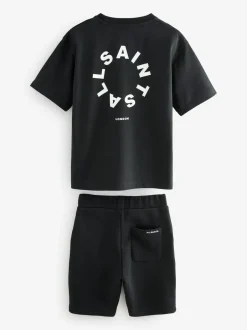smALLSAINTS Tierra T-Shirt and Sweat Shorts Set Black Best