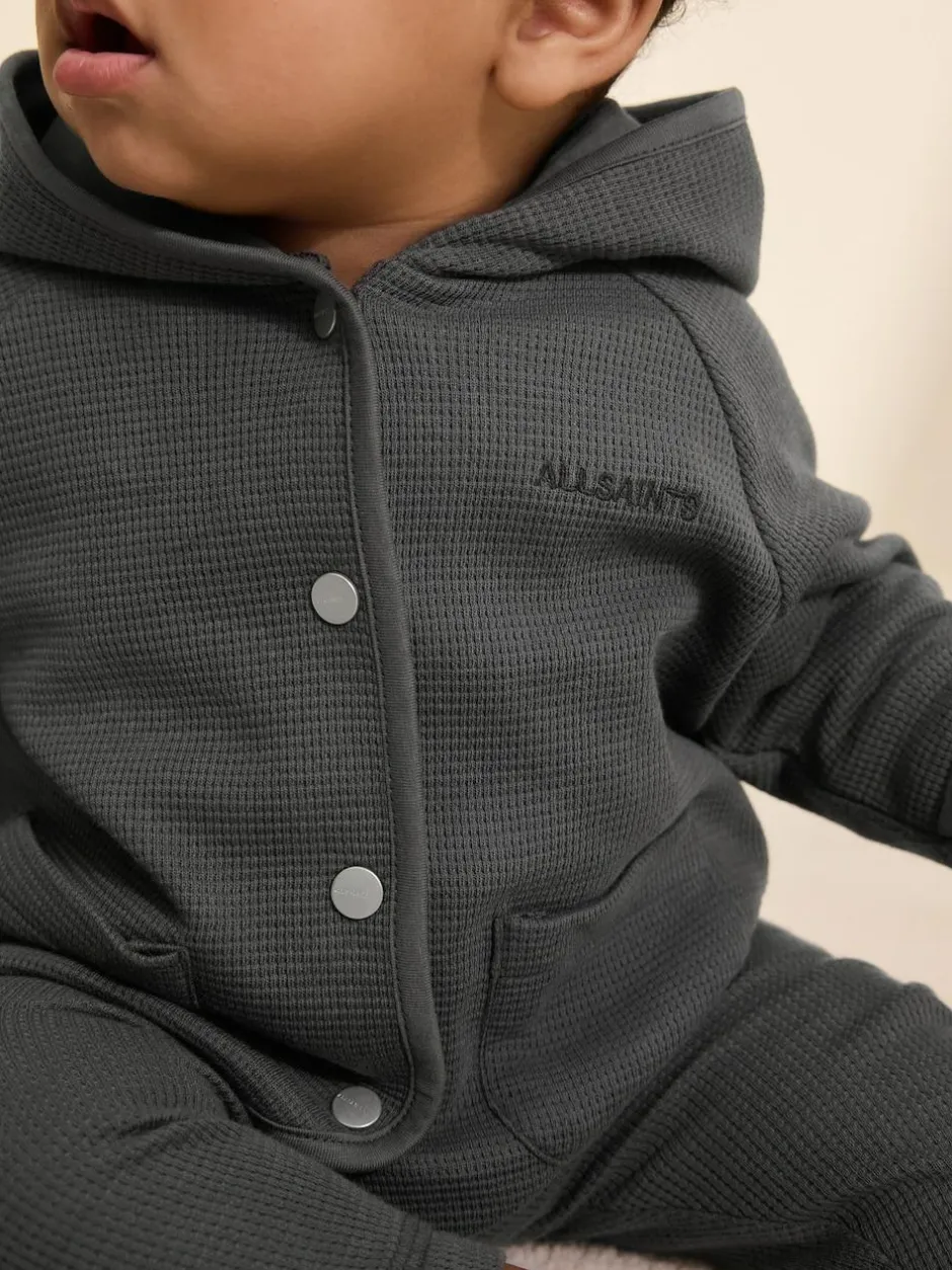 smALLSAINTS Charcoal Grey Textured Baby Boys Jacket Outlet