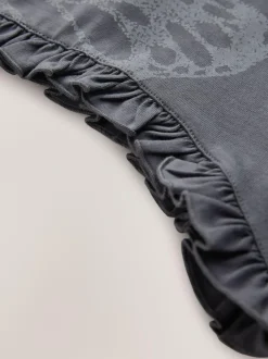 smALLSAINTS Charcoal Grey Asymmetric Hem Crew Neck Cotton T-Shirt Discount