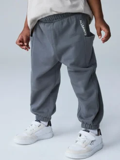 smALLSAINTS Charcoal Grey Barrel Leg Younger Boys Sweatpants New