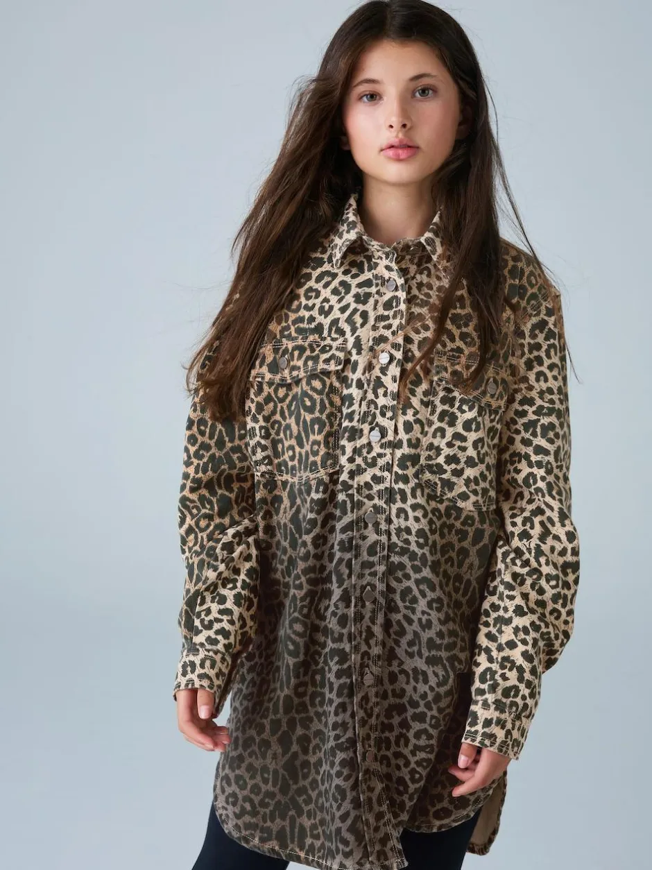 smALLSAINTS Leopard Lily Oversized Shacket Online