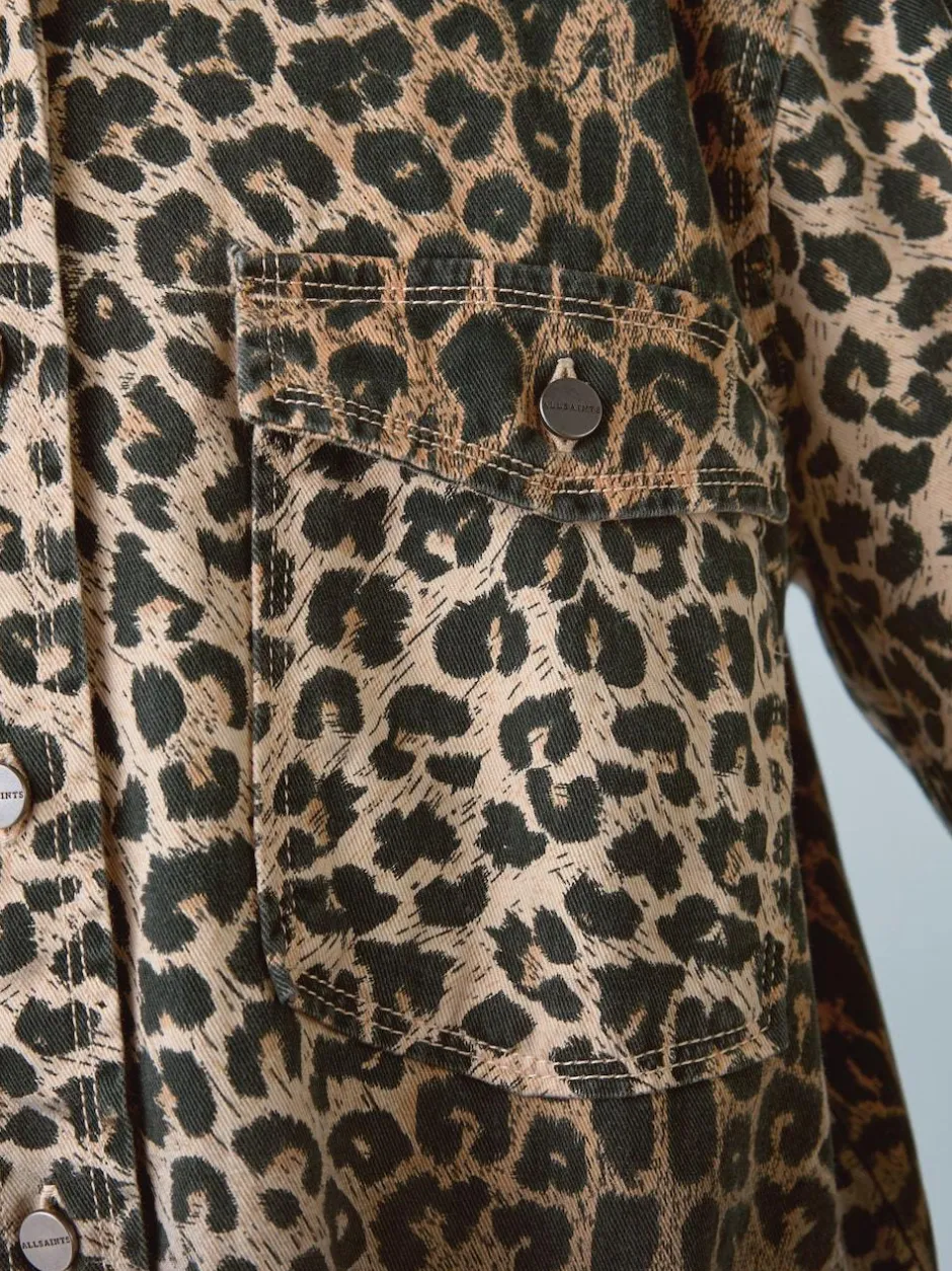 smALLSAINTS Leopard Lily Oversized Shacket Online