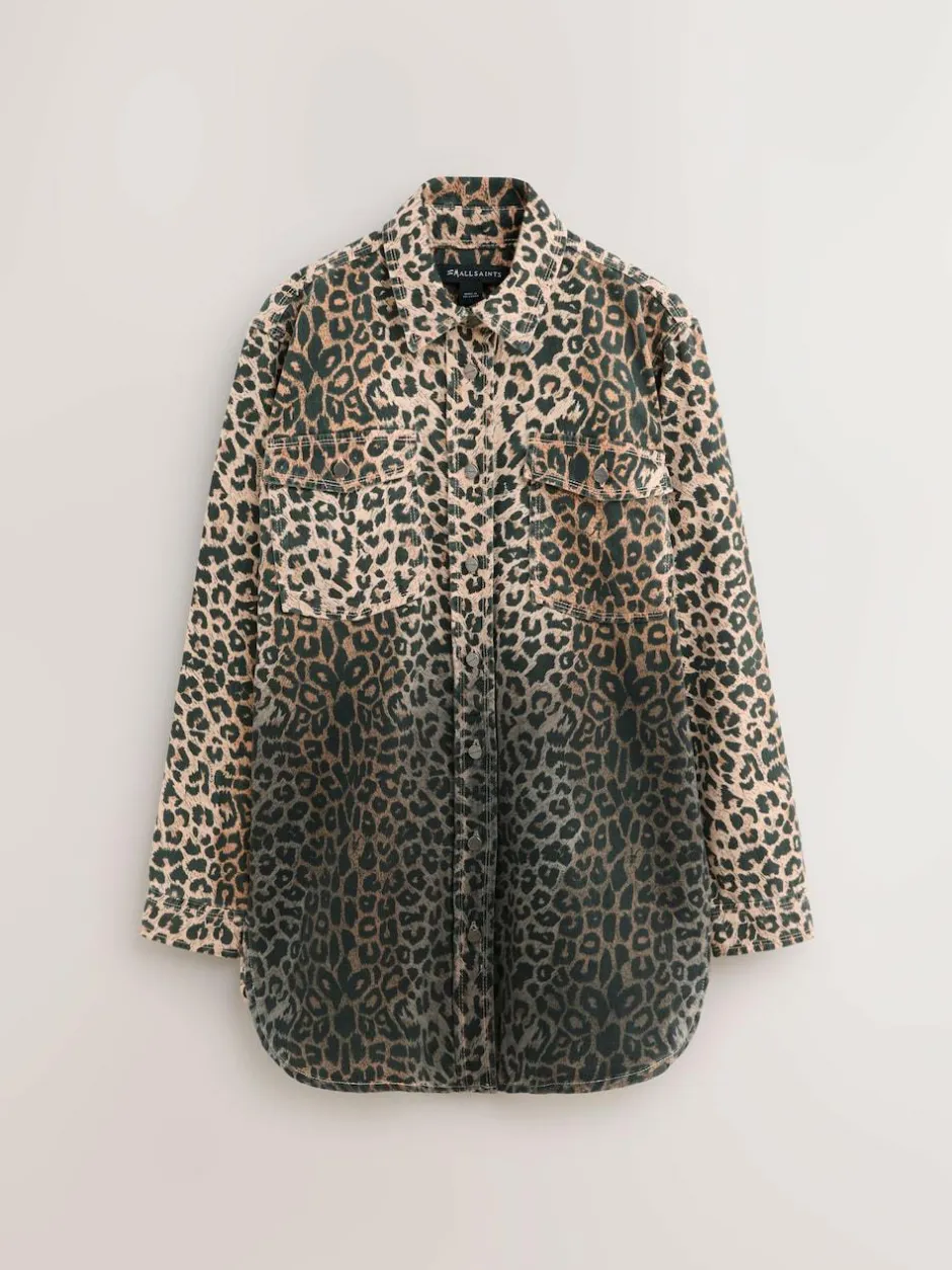 smALLSAINTS Leopard Lily Oversized Shacket Online