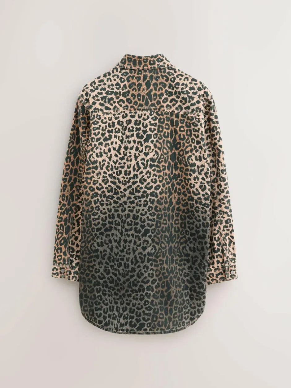 smALLSAINTS Leopard Lily Oversized Shacket Online