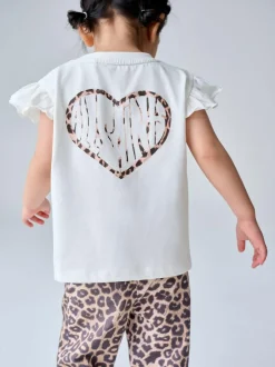 smALLSAINTS Leopard Lover T-Shirt and Wide Leg Leggings Set