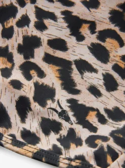 smALLSAINTS Leopard Print Logo Strappy Top Bikini Set Hot