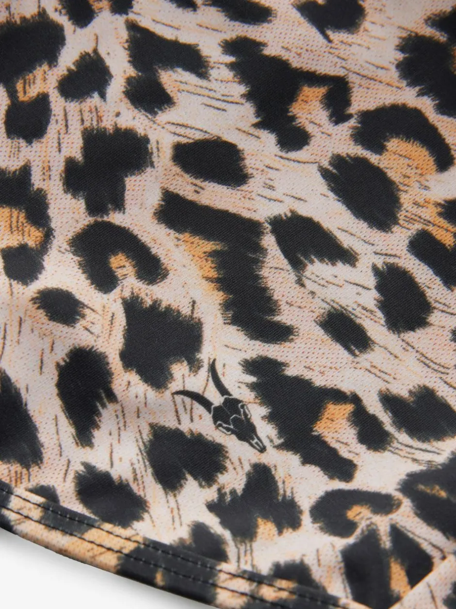 smALLSAINTS Leopard Print Logo Strappy Top Bikini Set Hot
