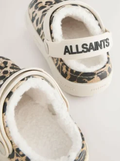 smALLSAINTS Print Borg Lined Clog Slippers Leopard Online