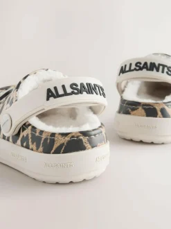 smALLSAINTS Print Borg Lined Clog Slippers Leopard Online
