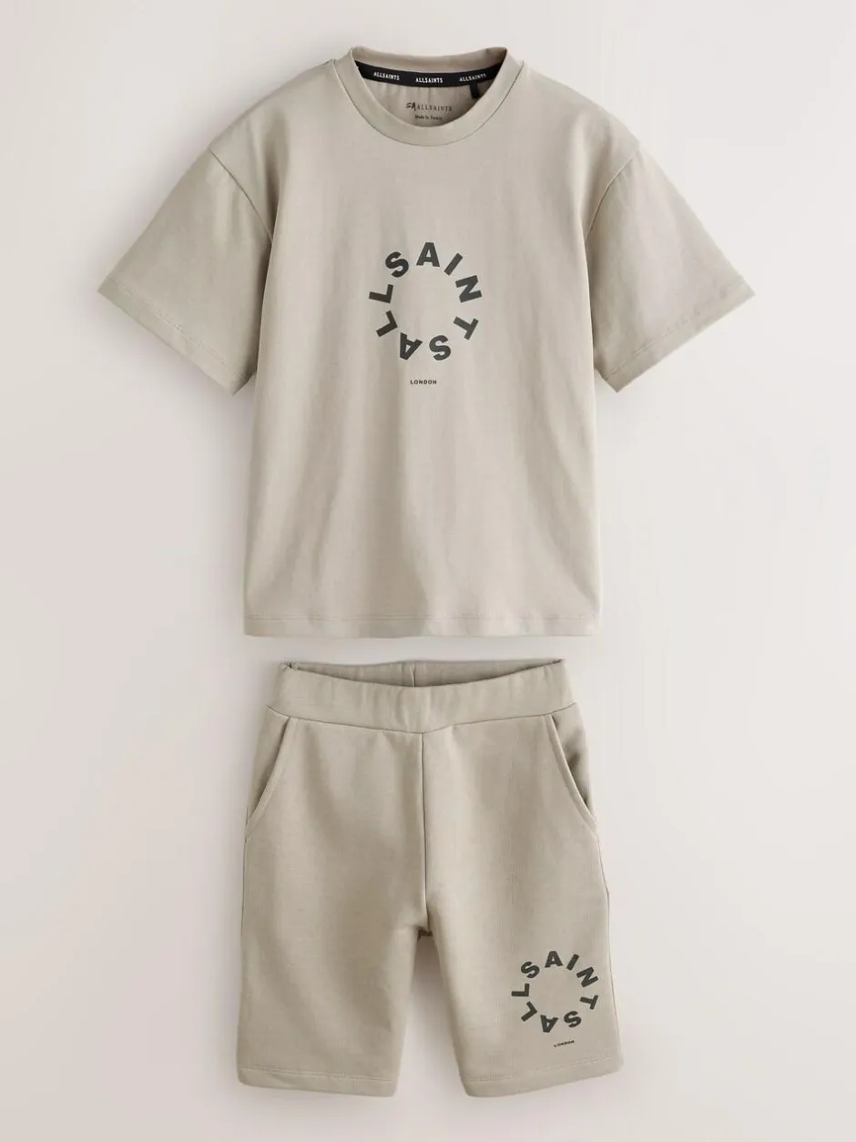 smALLSAINTS Tierra T-Shirt and Sweat Shorts Set Light Brown Best