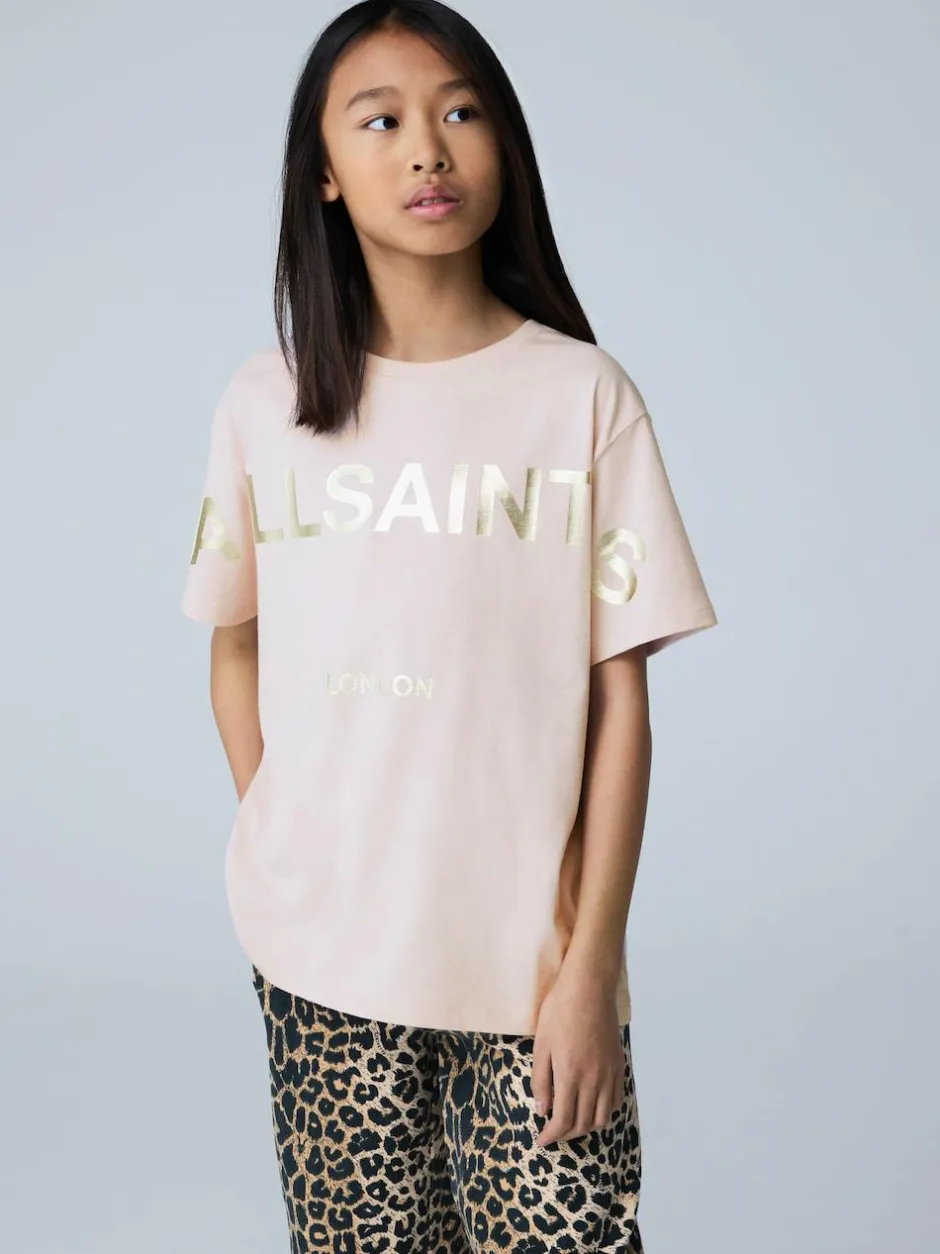 smALLSAINTS Light Pink Biggy Logo Relaxed Crew T-Shirt Clearance