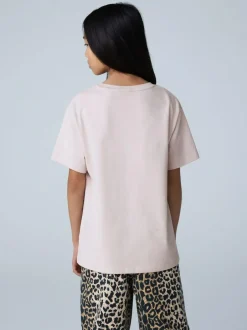 smALLSAINTS Light Pink Biggy Logo Relaxed Crew T-Shirt Clearance