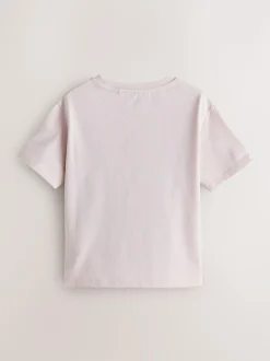 smALLSAINTS Light Pink Biggy Logo Relaxed Crew T-Shirt Clearance