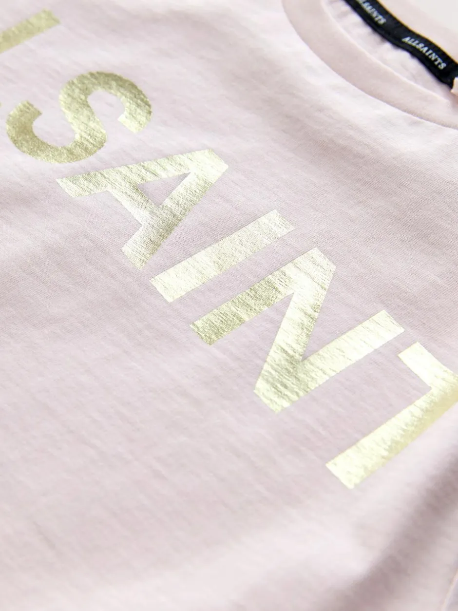 smALLSAINTS Light Pink Biggy Logo Relaxed Crew T-Shirt Clearance