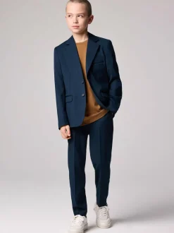 smALLSAINTS Navy Boys Slim Fit Moad Suit Jacket Hot