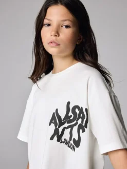 smALLSAINTS White/Snake Orlando Oversized T-Shirt and Cycling Shorts Set Outlet