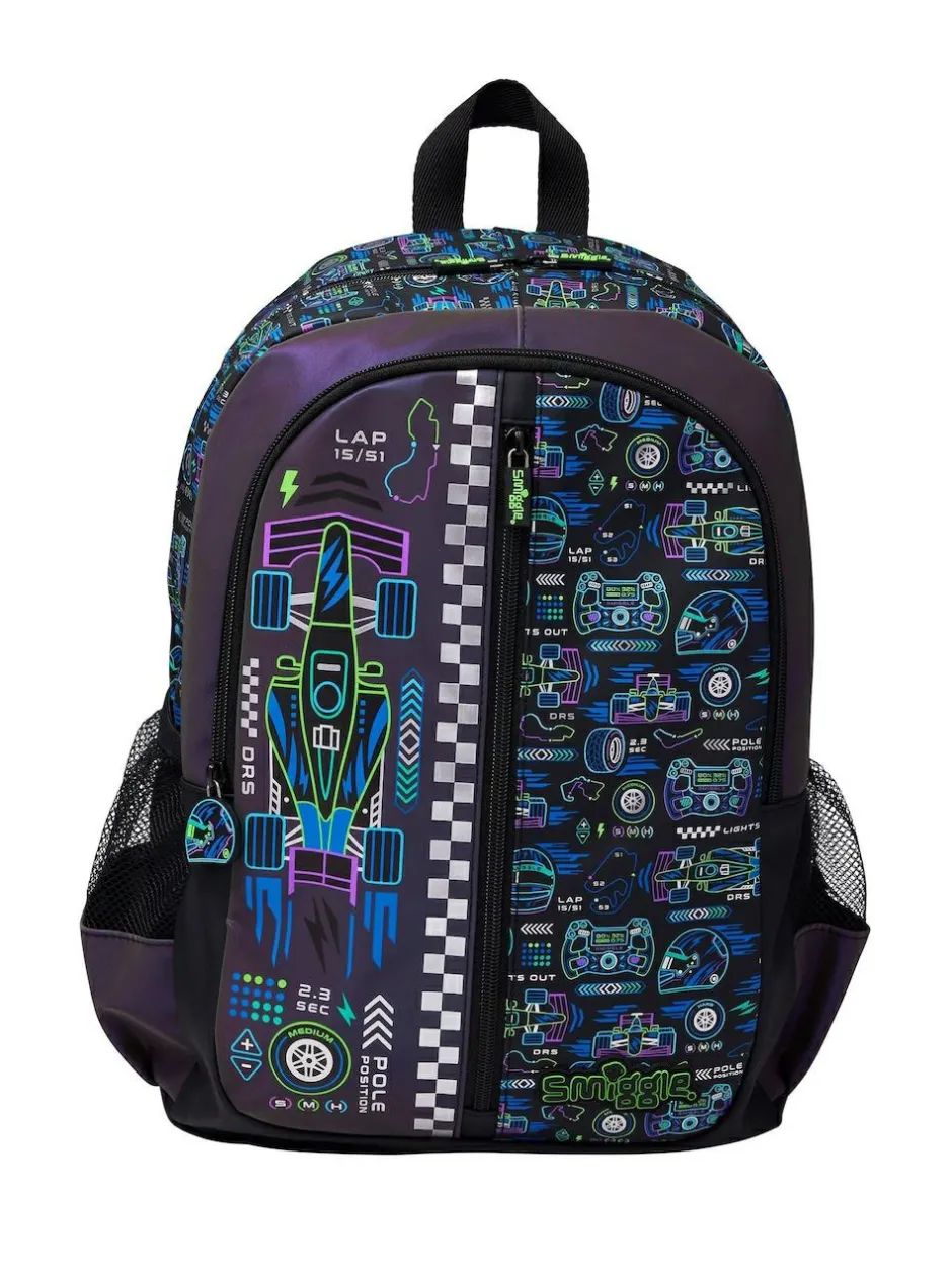 Smiggle Black Accelerate Classic Backpack Best