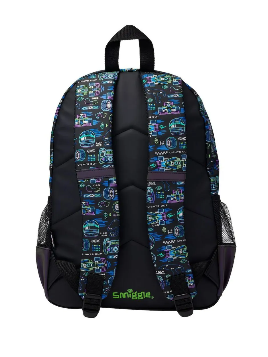 Smiggle Black Accelerate Classic Backpack Best