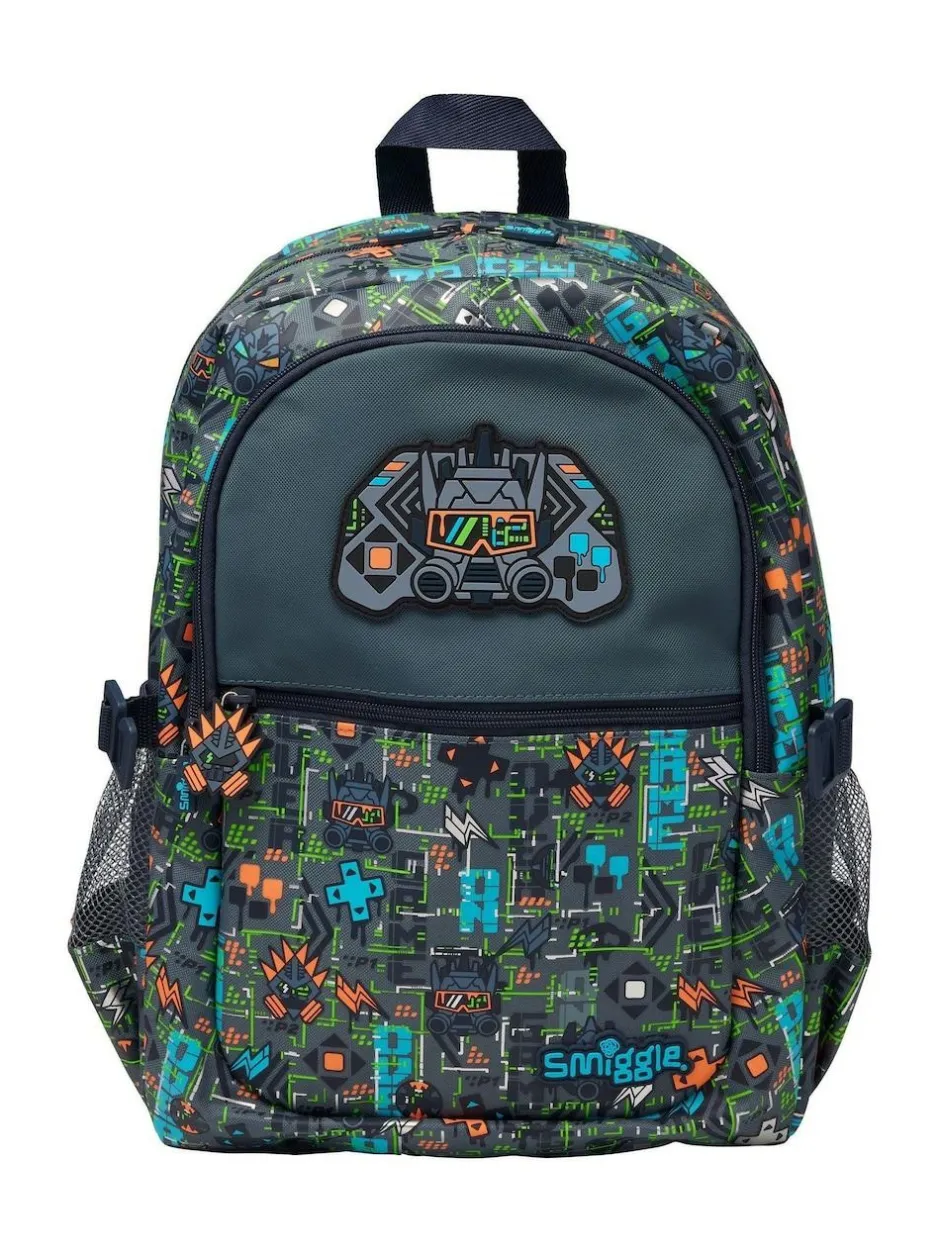 Smiggle Trailblazer Classic Attach Backpack Grey New