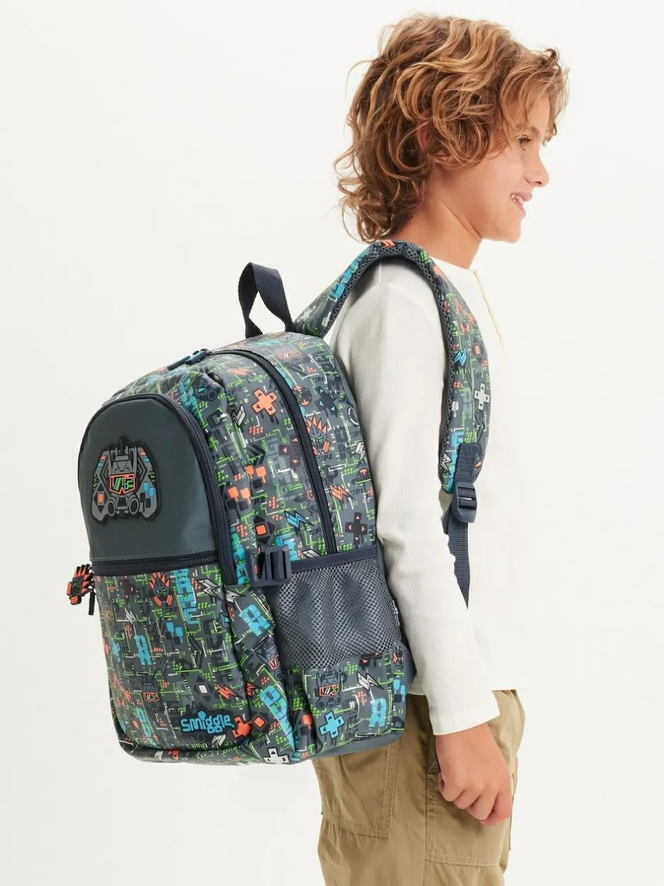 Smiggle Trailblazer Classic Attach Backpack Grey New