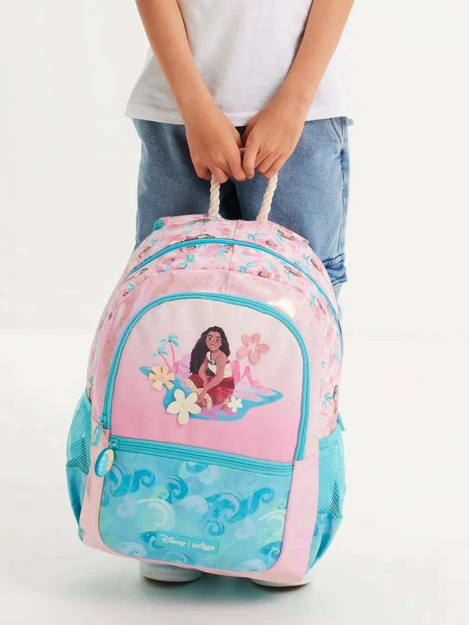 Smiggle Pink Moana Print Classic Backpack Discount