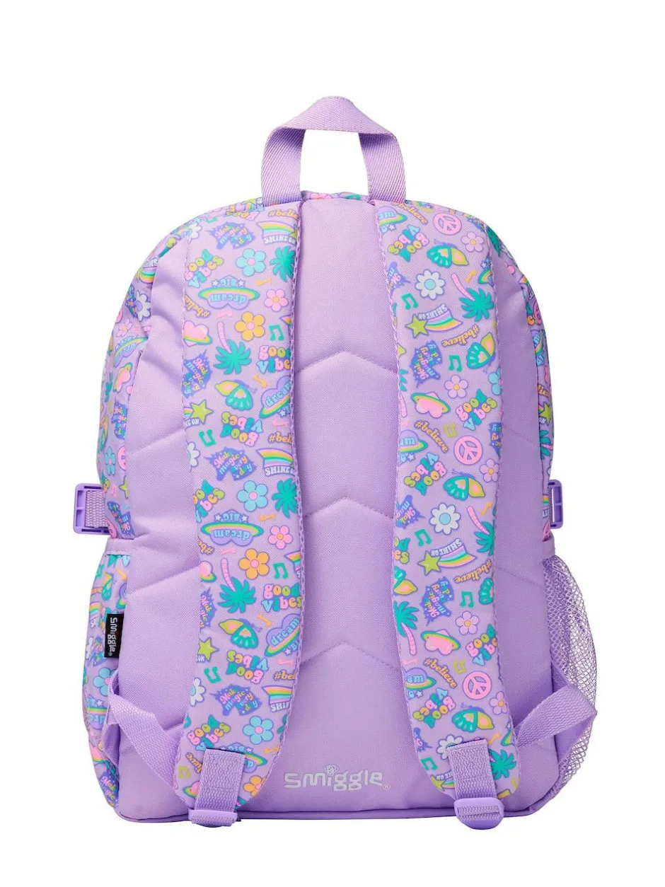 Smiggle Purple All Stars Classic Attach Backpack