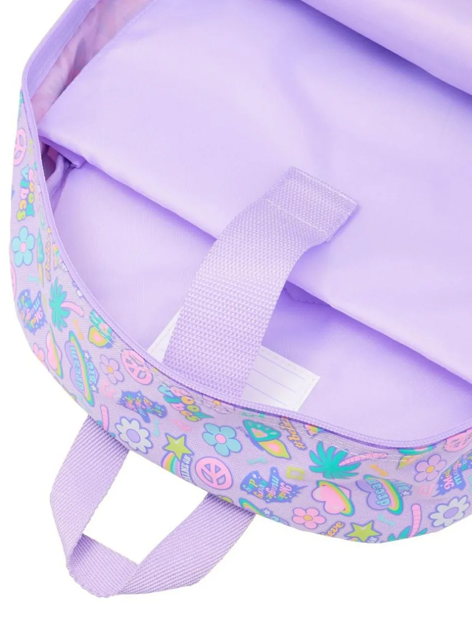 Smiggle Purple All Stars Classic Attach Backpack